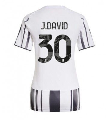Juventus Jonathan David #30 Primera Equipación Mujer 2025-26 Manga Corta Juventus Jonathan David #30 Primera Equipación Mujer 2025-26 Manga Corta